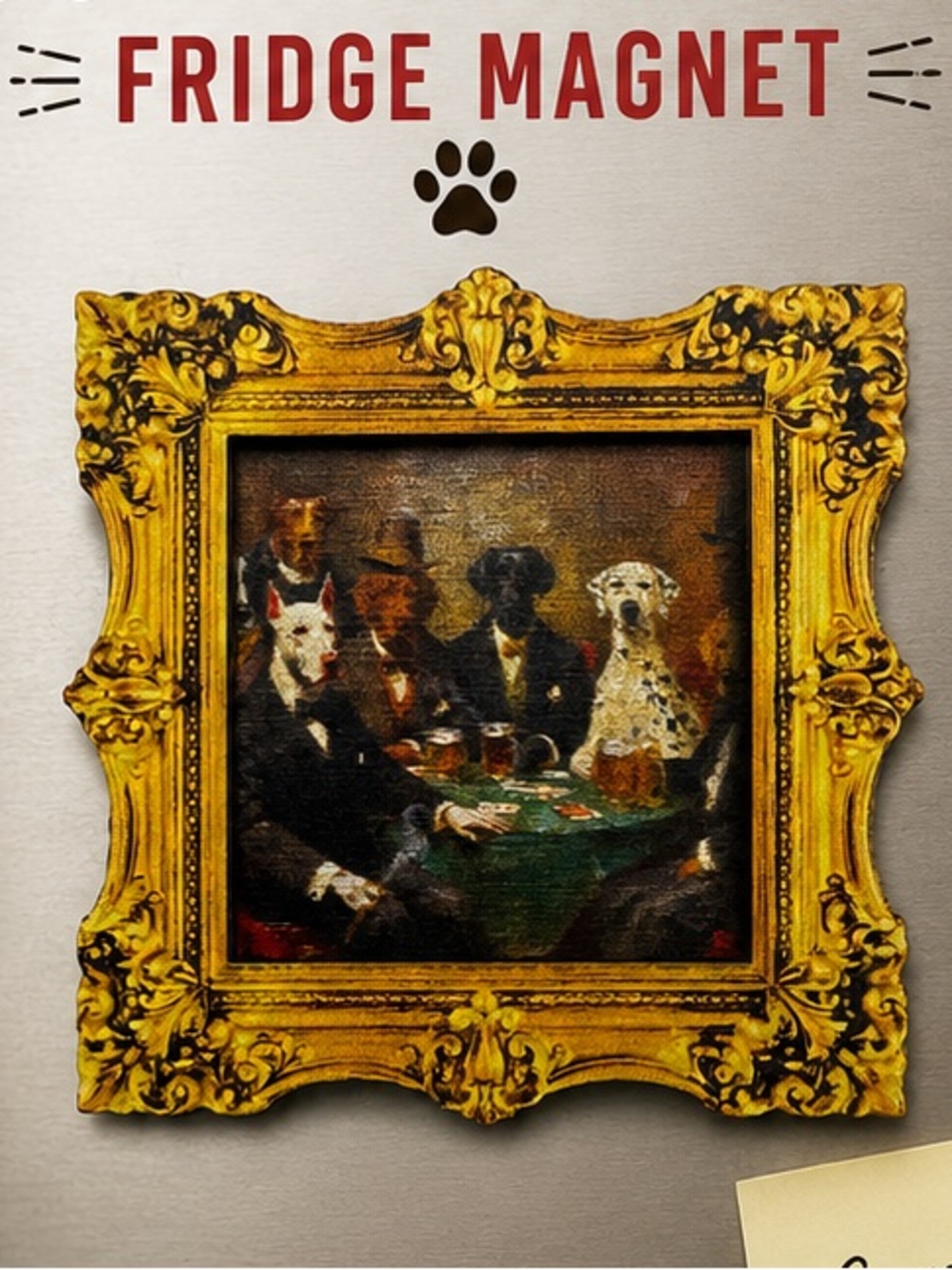 Dogs Playing Poker Fridge Magnet